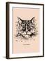 Optical Illusion Puzzle: Cat and Butterfly-null-Framed Art Print