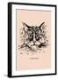 Optical Illusion Puzzle: Cat and Butterfly-null-Framed Art Print