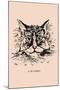 Optical Illusion Puzzle: Cat and Butterfly-null-Mounted Art Print