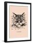 Optical Illusion Puzzle: Cat and Butterfly-null-Framed Art Print