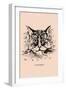 Optical Illusion Puzzle: Cat and Butterfly-null-Framed Art Print