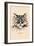 Optical Illusion Puzzle: Cat and Butterfly-null-Framed Art Print