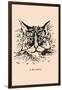 Optical Illusion Puzzle: Cat and Butterfly-null-Framed Art Print