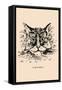 Optical Illusion Puzzle: Cat and Butterfly-null-Framed Stretched Canvas