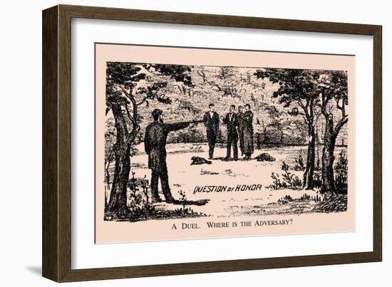 Optical Illusion Puzzle: Duel-null-Framed Art Print