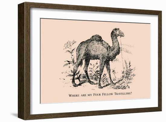 Optical Illusion Puzzle: Four Fellow Travellers-null-Framed Art Print