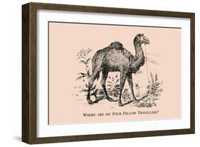 Optical Illusion Puzzle: Four Fellow Travellers-null-Framed Art Print