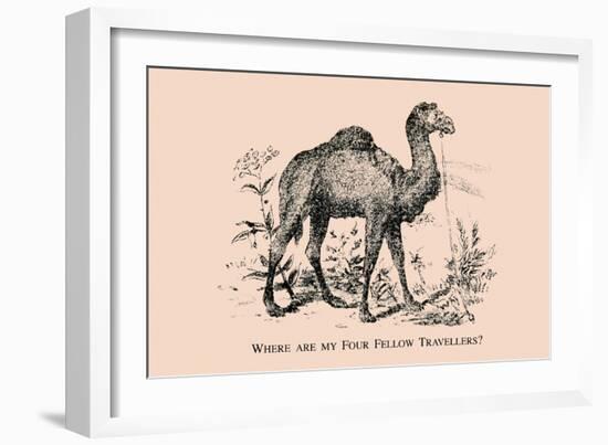 Optical Illusion Puzzle: Four Fellow Travellers-null-Framed Art Print