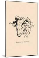 Optical Illusion Puzzle: Sheep and Shepherd-null-Mounted Art Print