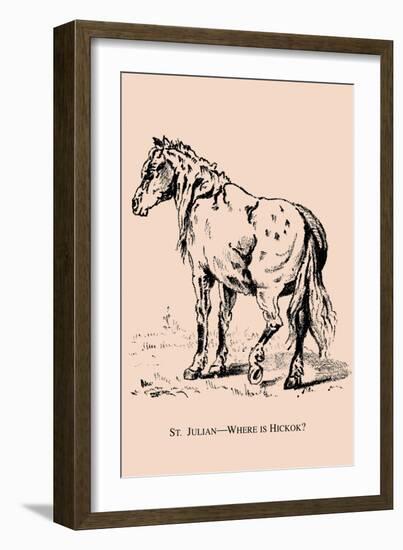 Optical Illusion Puzzle: St. Julian and Wild Bill Hickcock-null-Framed Art Print