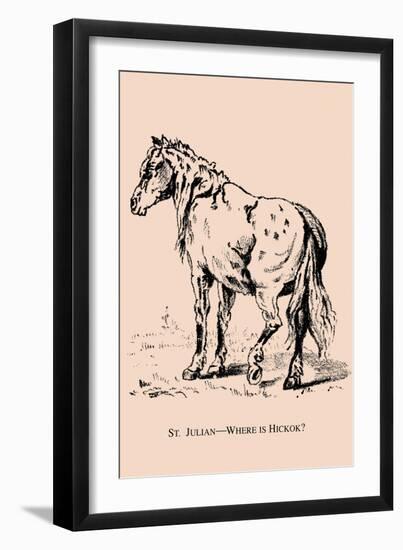 Optical Illusion Puzzle: St. Julian and Wild Bill Hickcock-null-Framed Art Print