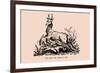 Optical Illusion Puzzle: Stag and Dog-null-Framed Art Print
