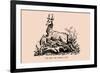 Optical Illusion Puzzle: Stag and Dog-null-Framed Art Print