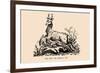 Optical Illusion Puzzle: Stag and Dog-null-Framed Art Print