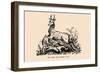 Optical Illusion Puzzle: Stag and Dog-null-Framed Art Print