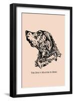 Optical Illusion Puzzle: The Dog's Master is Here-null-Framed Art Print