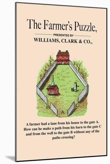 Optical Illusion Puzzle: The Farmer's Puzzle-null-Mounted Art Print