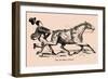 Optical Illusion Puzzle: The Invisible Jockey-null-Framed Art Print