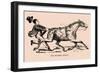 Optical Illusion Puzzle: The Invisible Jockey-null-Framed Art Print