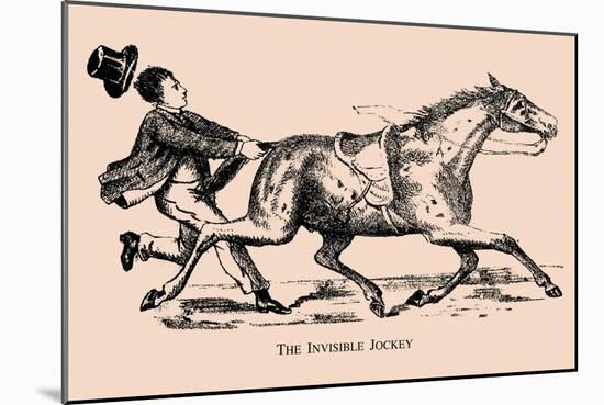 Optical Illusion Puzzle: The Invisible Jockey-null-Mounted Art Print