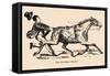 Optical Illusion Puzzle: The Invisible Jockey-null-Framed Stretched Canvas