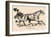 Optical Illusion Puzzle: The Invisible Jockey-null-Framed Art Print