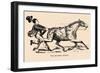 Optical Illusion Puzzle: The Invisible Jockey-null-Framed Art Print