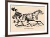 Optical Illusion Puzzle: The Invisible Jockey-null-Framed Art Print