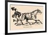 Optical Illusion Puzzle: The Invisible Jockey-null-Framed Art Print