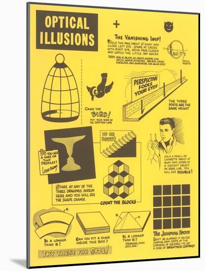 Optical Illusions-Found Image Press-Mounted Giclee Print