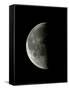 Optical Image of a Waning Half Moon-John Sanford-Framed Stretched Canvas