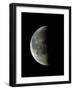 Optical Image of a Waning Half Moon-John Sanford-Framed Photographic Print