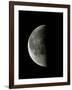 Optical Image of a Waning Half Moon-John Sanford-Framed Photographic Print