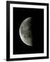 Optical Image of a Waning Half Moon-John Sanford-Framed Photographic Print