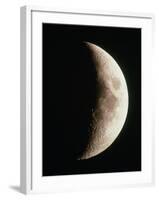 Optical Image of a Waxing Crescent Moon-John Sanford-Framed Premium Photographic Print