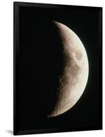 Optical Image of a Waxing Crescent Moon-John Sanford-Framed Photographic Print