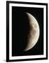 Optical Image of a Waxing Crescent Moon-John Sanford-Framed Photographic Print