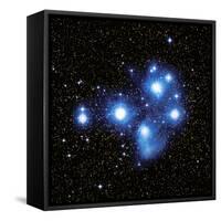 Optical Image of the Pleiades Star Cluste-Celestial Image-Framed Stretched Canvas