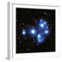 Optical Image of the Pleiades Star Cluste-Celestial Image-Framed Premium Photographic Print