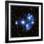 Optical Image of the Pleiades Star Cluste-Celestial Image-Framed Photographic Print