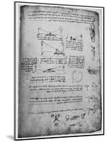 Optical Studies, Late 15th or Early 16th Century-Leonardo da Vinci-Mounted Giclee Print