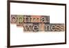 Optimal Wellness-PixelsAway-Framed Art Print