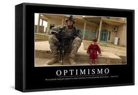 Optimismo. Cita Inspiradora Y Póster Motivacional-null-Framed Stretched Canvas