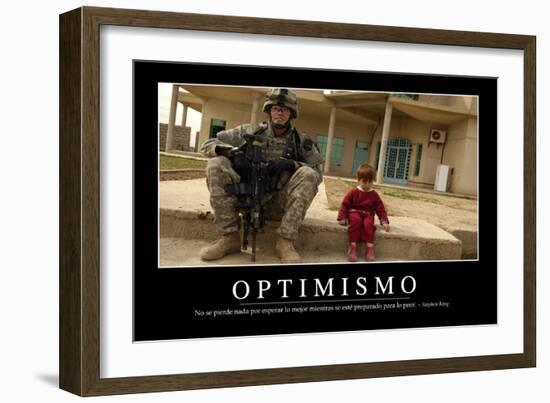 Optimismo. Cita Inspiradora Y Póster Motivacional-null-Framed Photographic Print