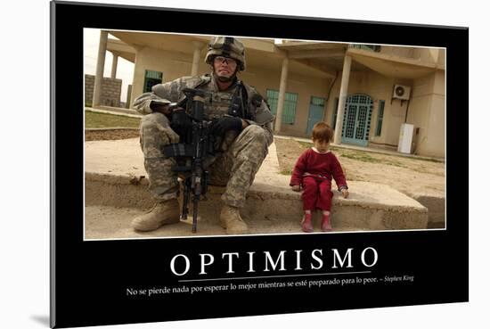 Optimismo. Cita Inspiradora Y Póster Motivacional-null-Mounted Photographic Print
