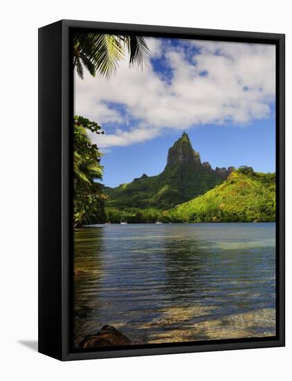 Opunohu Bay and Mount Mauaroa, Moorea, French Polynesia, South Pacific Ocean, Pacific-Jochen Schlenker-Framed Stretched Canvas