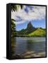 Opunohu Bay and Mount Mauaroa, Moorea, French Polynesia, South Pacific Ocean, Pacific-Jochen Schlenker-Framed Stretched Canvas