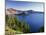 OR, Crater Lake NP. Crater Lake and Wizard Island with distant Hillman Peak-John Barger-Mounted Photographic Print