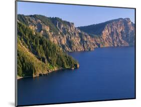 OR, Crater Lake NP. Evening view from north rim of Crater Lake south towards Sentinel Rock-John Barger-Mounted Photographic Print