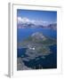 OR, Crater Lake NP. View east across Crater Lake from directly above Wizard Island-John Barger-Framed Photographic Print